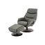 1  Poltrona de Massagem Montana Rivatti Estofado em PU Cinza Base Madeira c_ Apoio para Pes c_ Controle